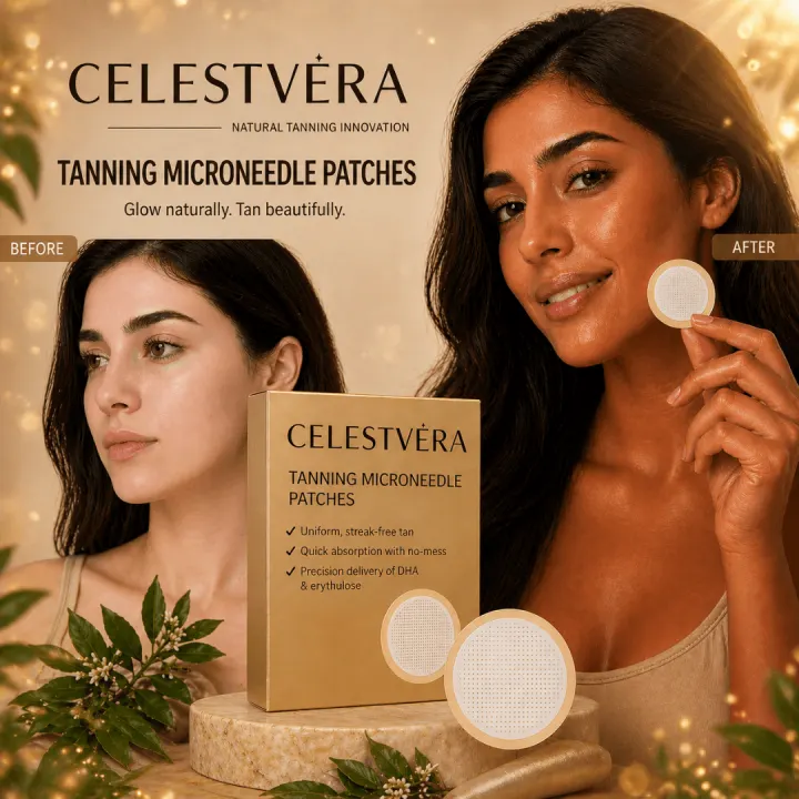 Celestvéra Tanning Microneedle Patches product pack
