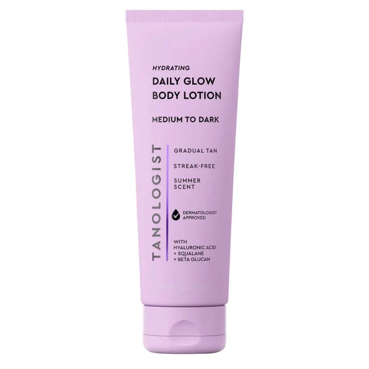 Tanologist hydrating daily glow body lotion tube